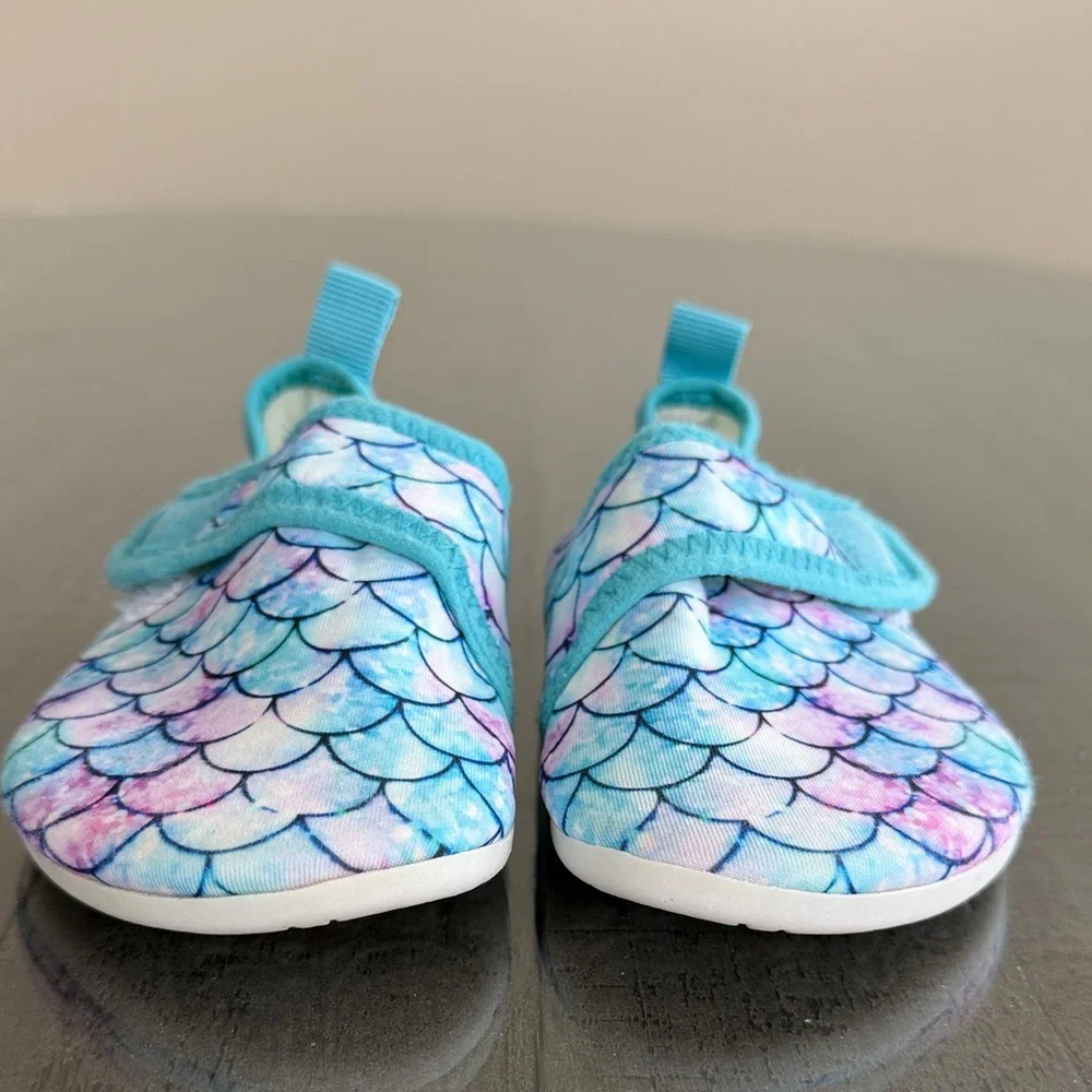 Kids Aqua Mermaid Scale Water Shoes - Teal/Pink. Size 9/10 Toddler.